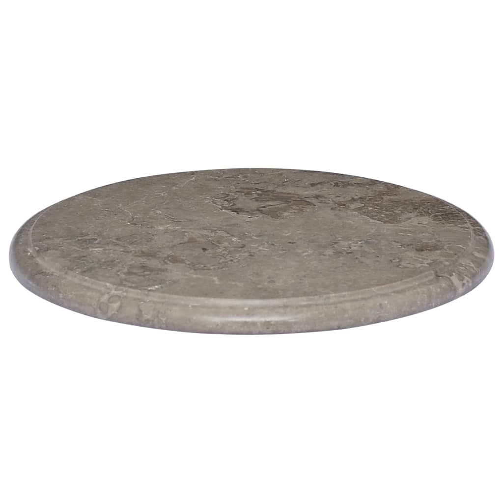 Table Top Grey Ø40x2.5 cm Marble