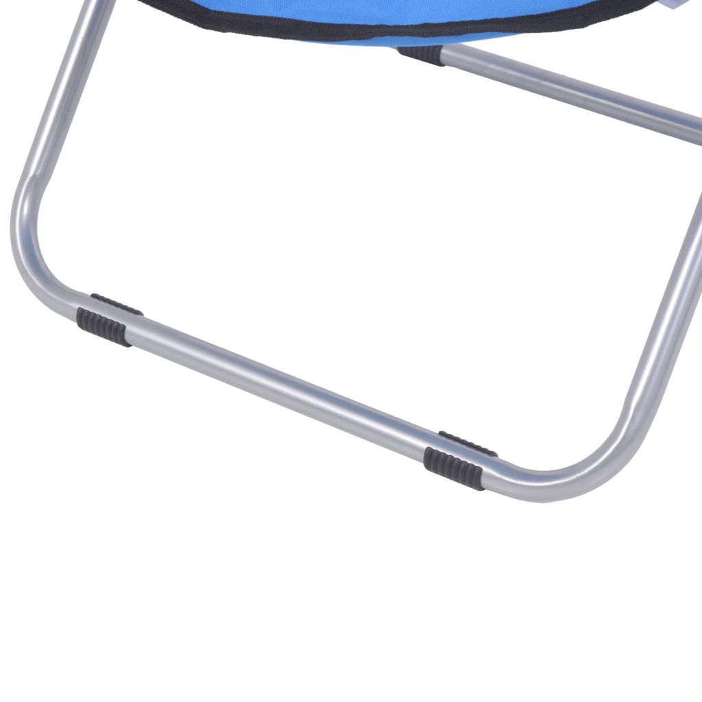 Campingstuhl Moonchair Klappbar 2 Stk. Blau Stahl 80x67x77 cm  