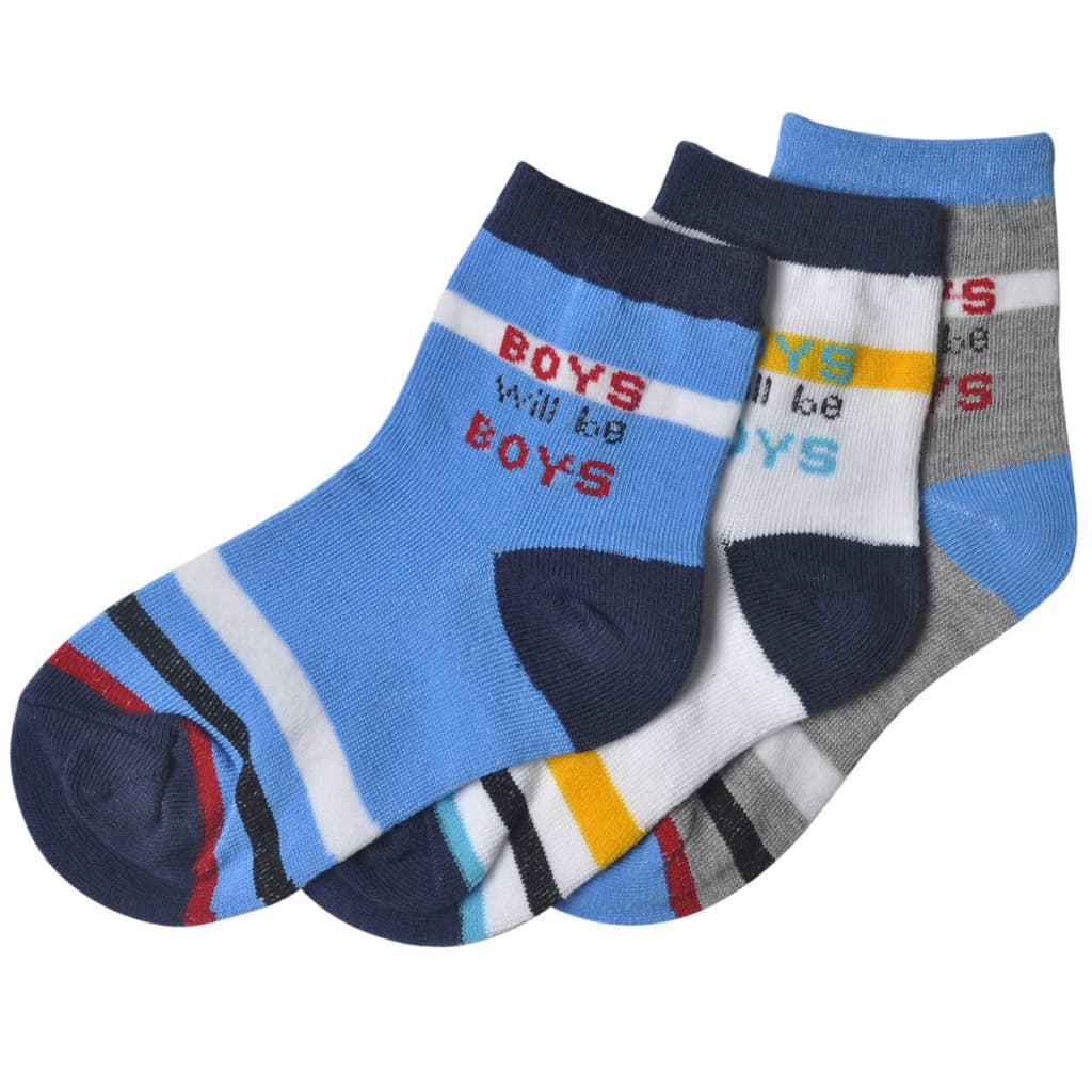 24 paires de chaussettes multicolores pour garçon taille 35-38