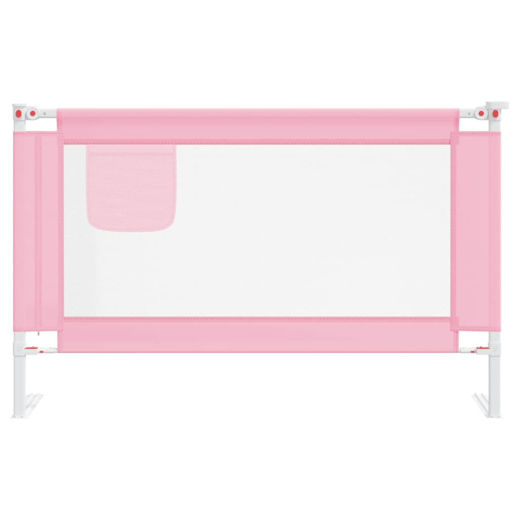 Toddler Safety Bed Rail Pink 120x25 cm Fabric