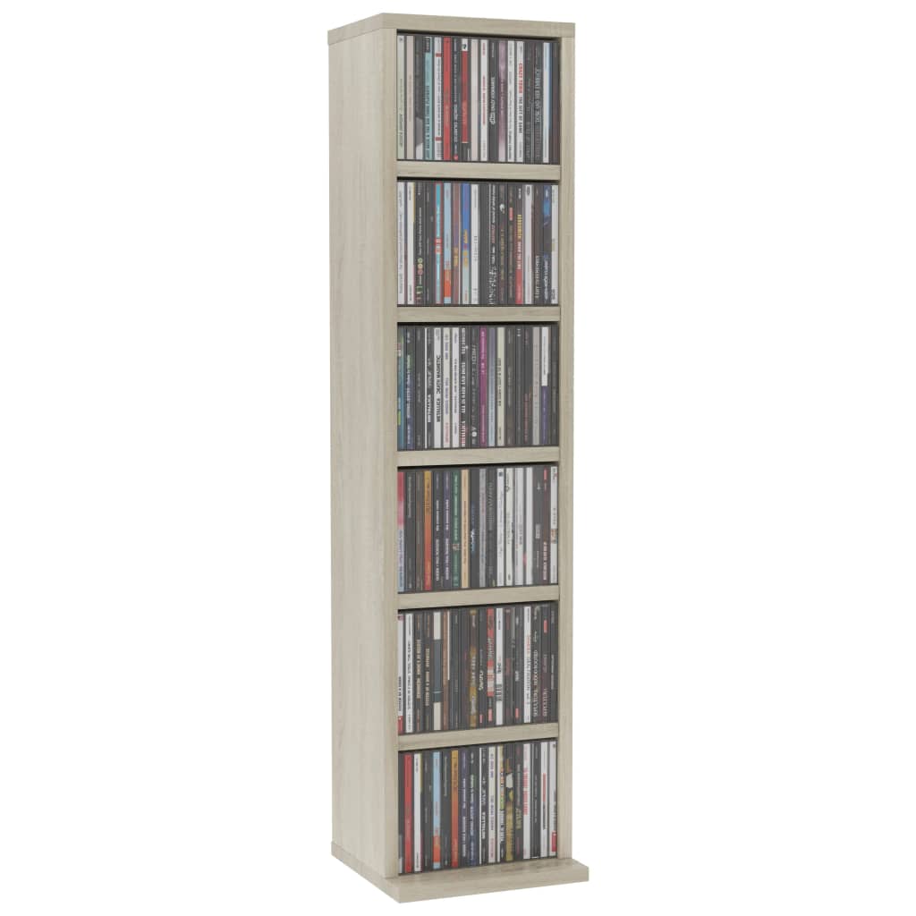 CD Cabinet Sonoma Oak 21x20x88 cm Engineered Wood