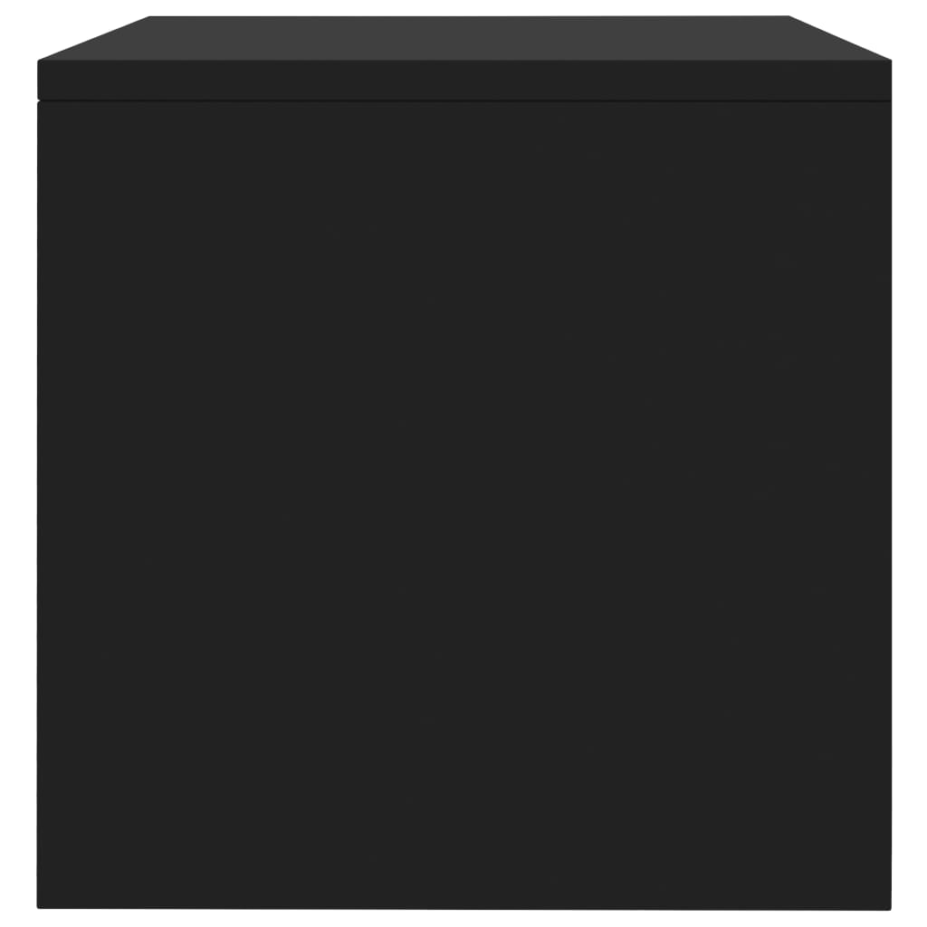 2 pcs Tables de chevet Noir 40 x 30 x 30 cm Aggloméré 