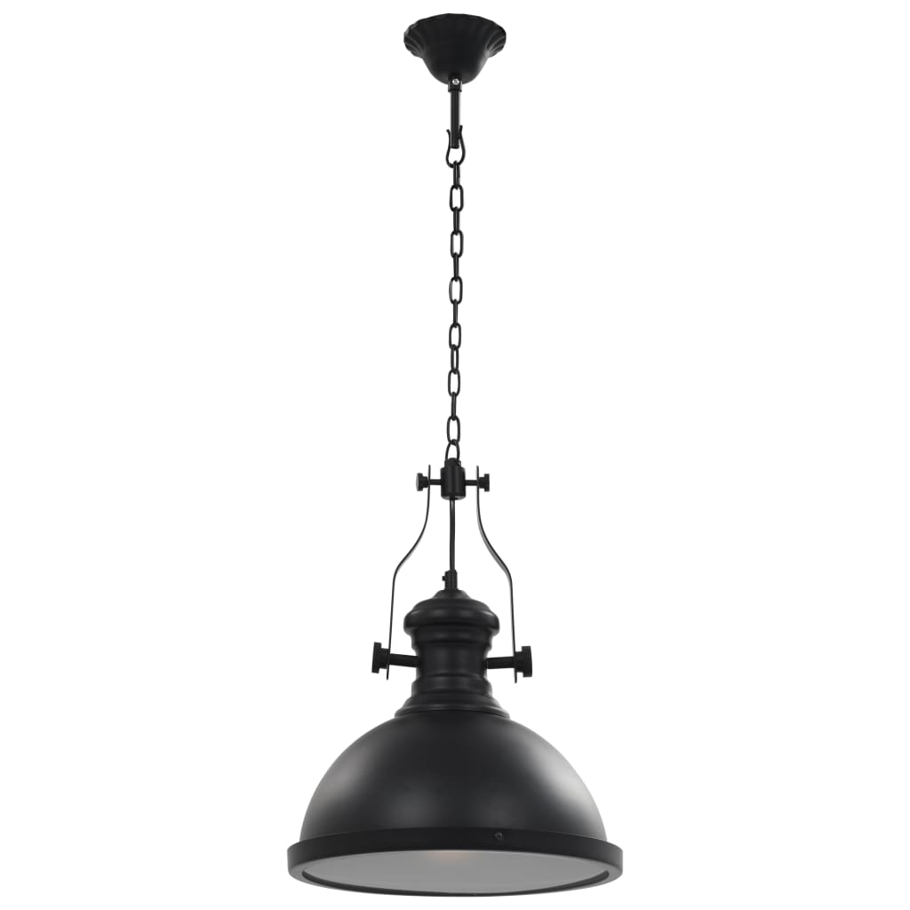 Ceiling Lamp Black Round E27