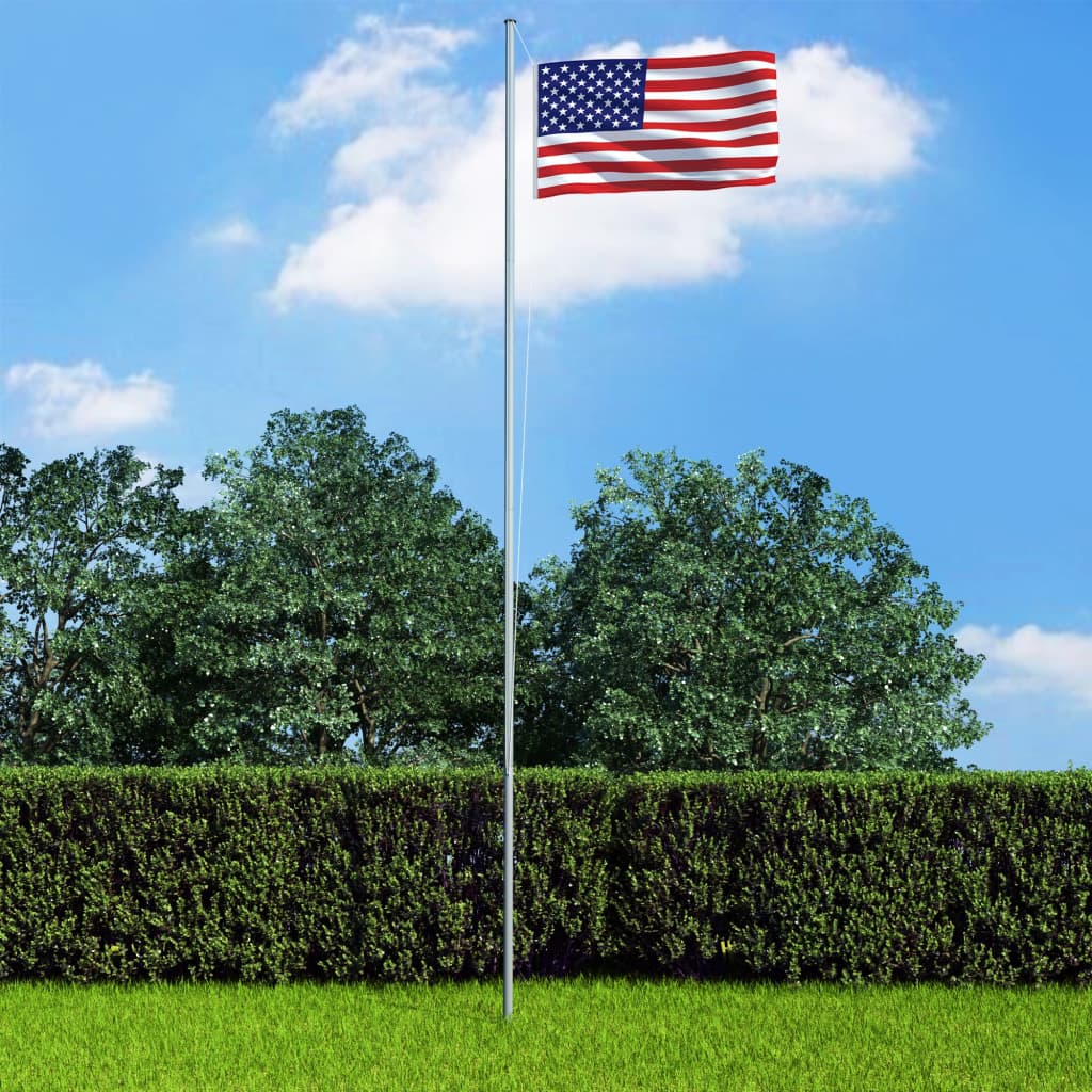 US Flag and Pole Aluminium 4 m