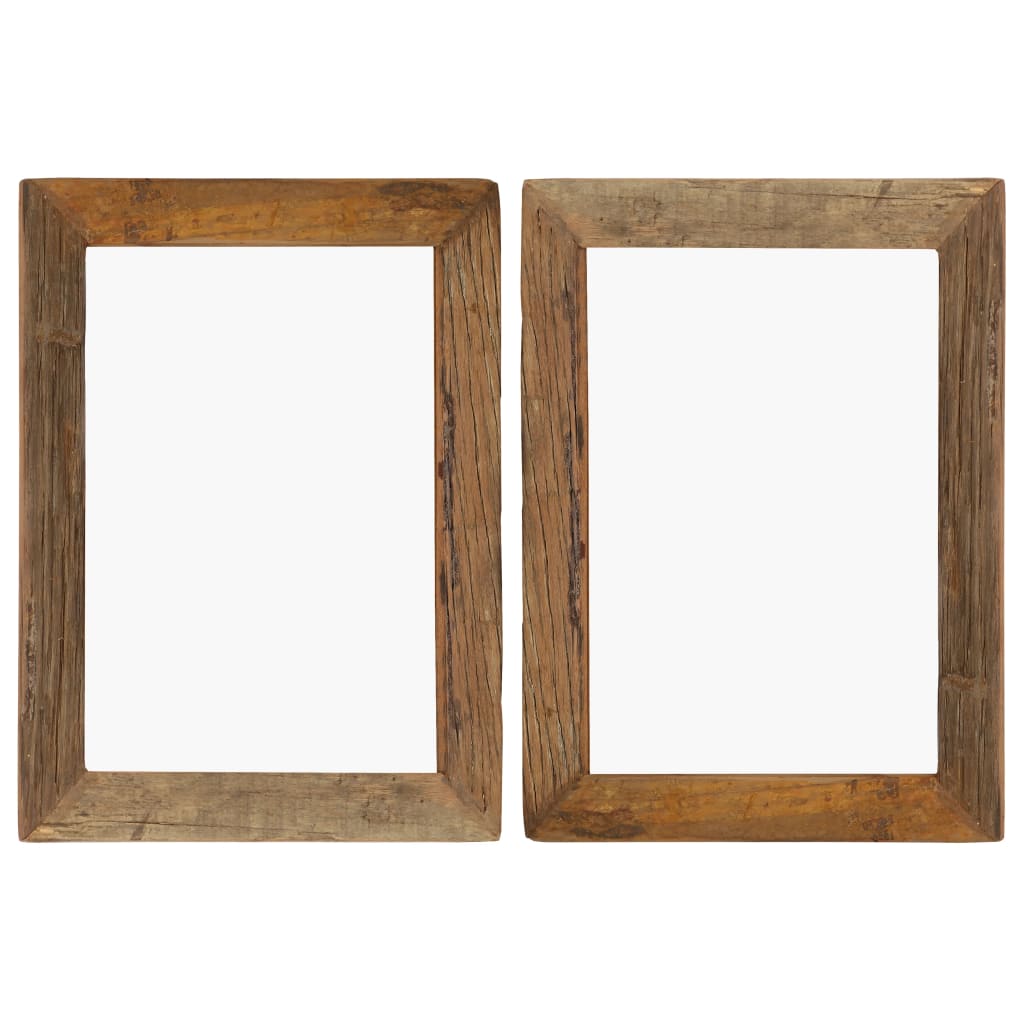 Photo Frames 2 pcs 40x50 cm Solid Reclaimed Wood and Glass