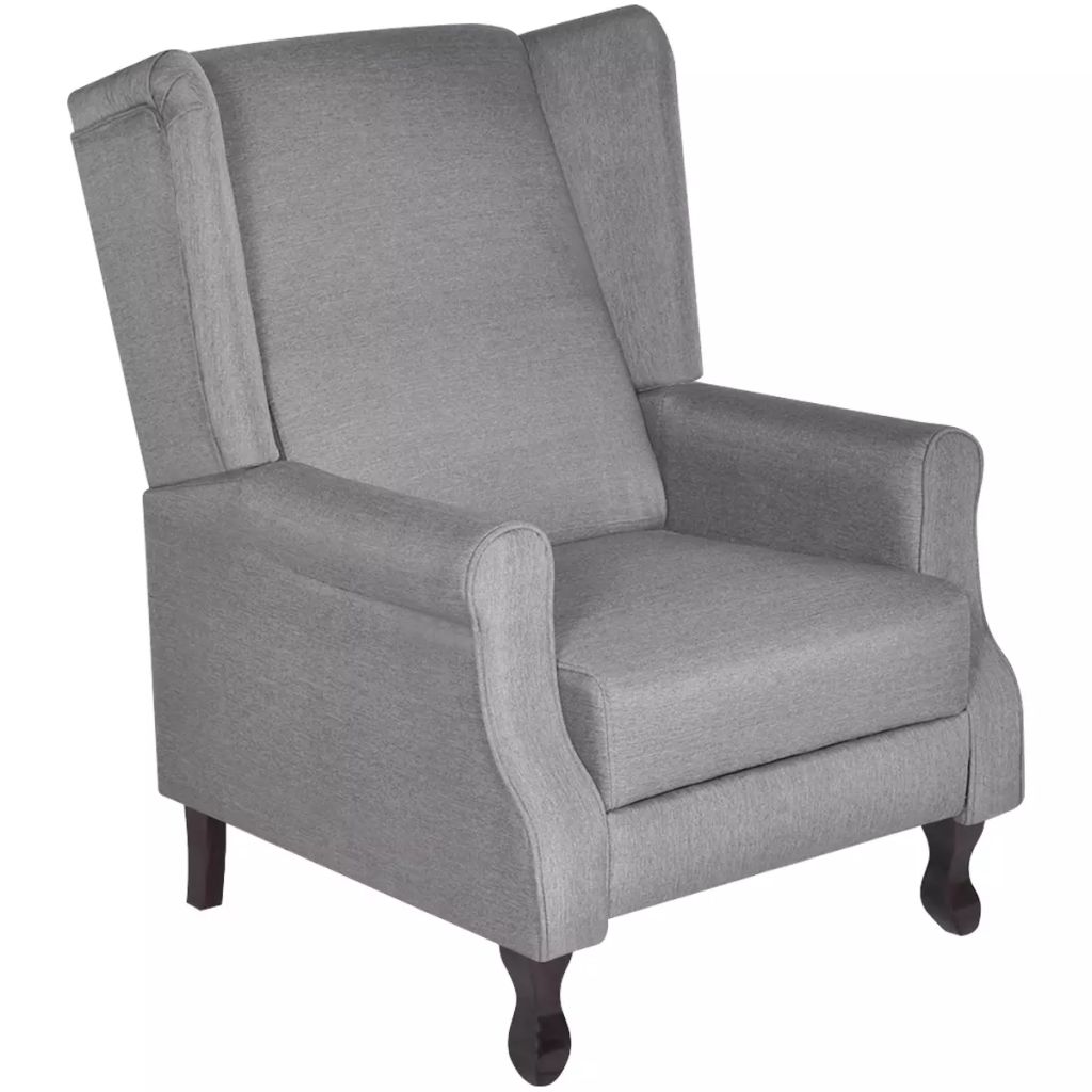 Adjustable Fabric TV Recliner/Armchair Grey