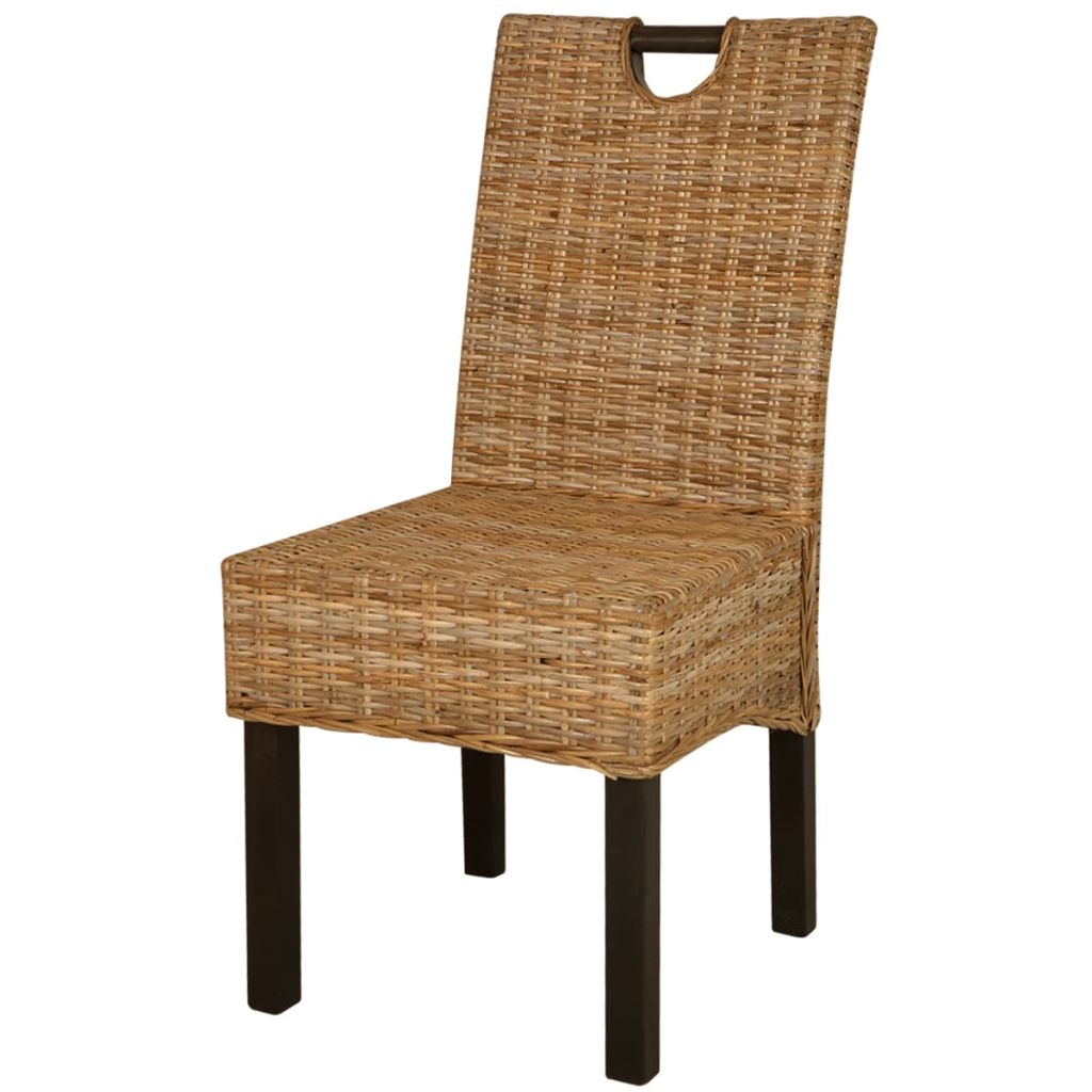 Dining Chair 6 pcs Kubu Rattan Mango Wood