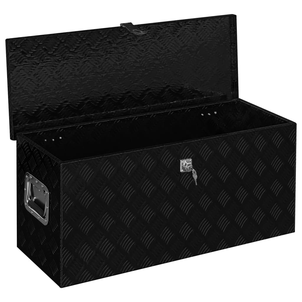 Aluminium Box 90.5x35x40 cm Black