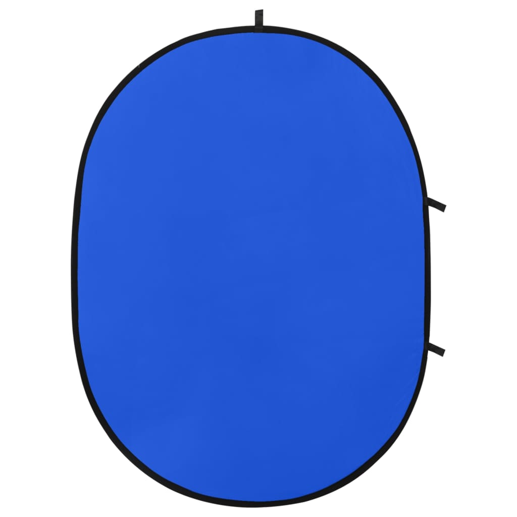 2-in-1 Foto-Hintergrund Oval Grün Blau 200x150 cm