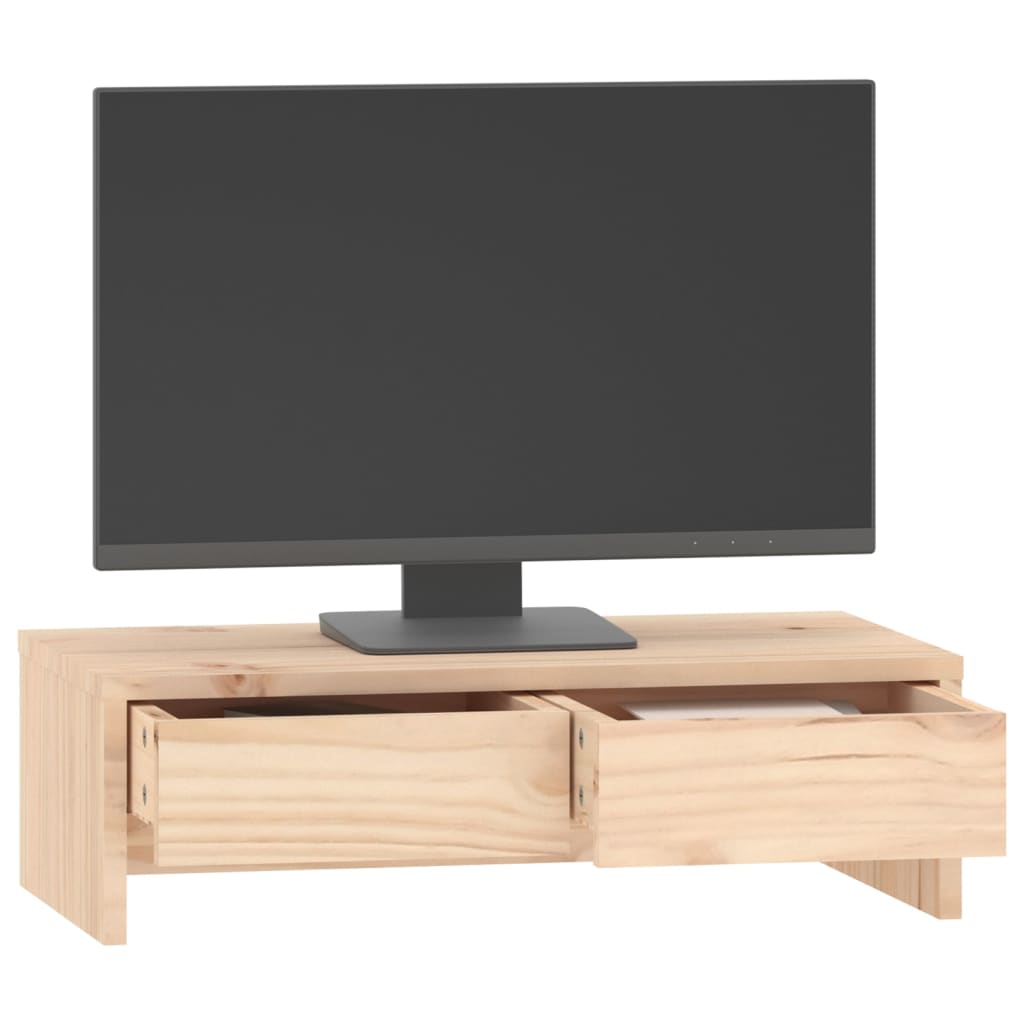 Monitorständer 50x27x15 cm Massivholz Kiefer