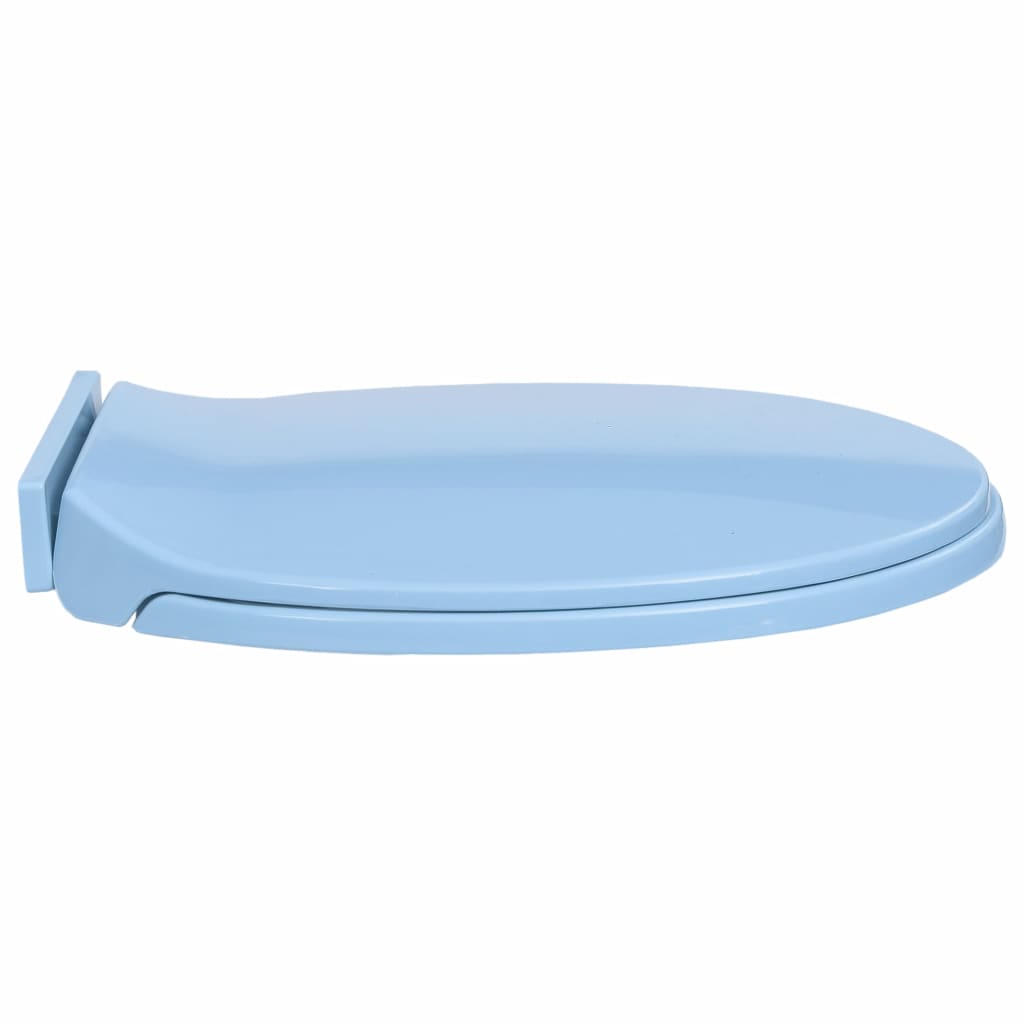 Soft-Close Toilet Seat Blue Oval
