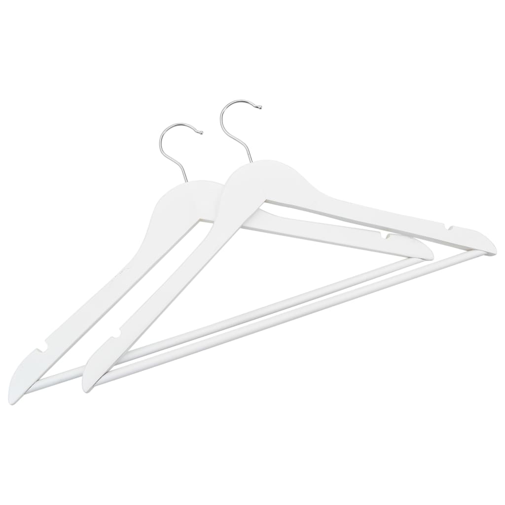 20 pcs Clothes Hanger Set Non-slip White Hardwood