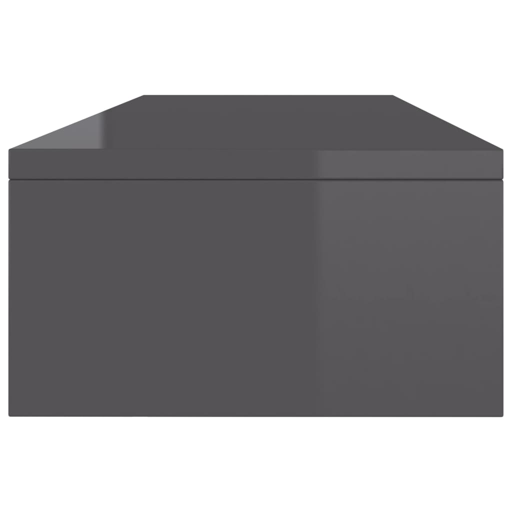 Monitorständer Hochglanz-Grau 100×24×13 cm Spanplatte