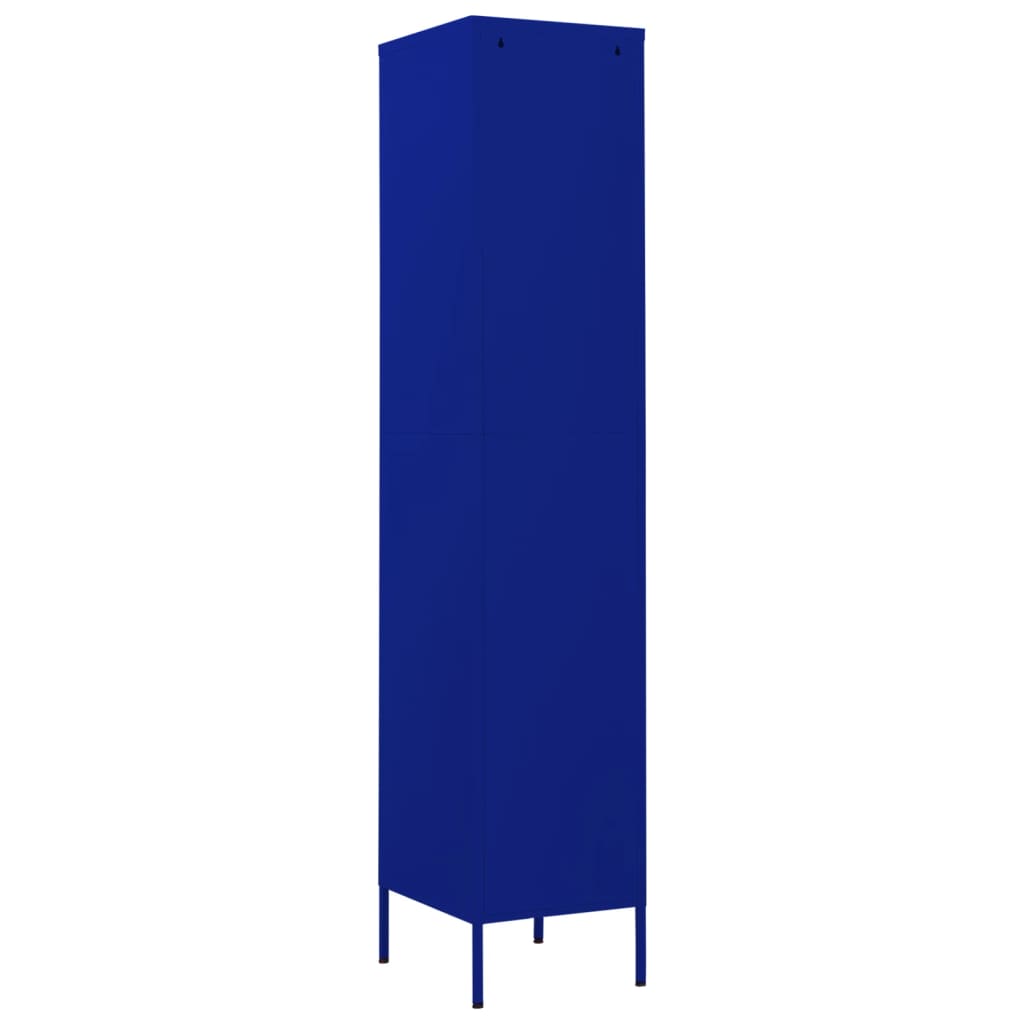 Armoire à casiers Bleu marine 35x46x180 cm Acier