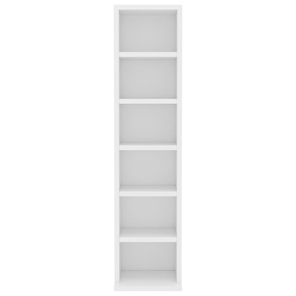 CD Cabinet White 21x20x88 cm Engineered Wood