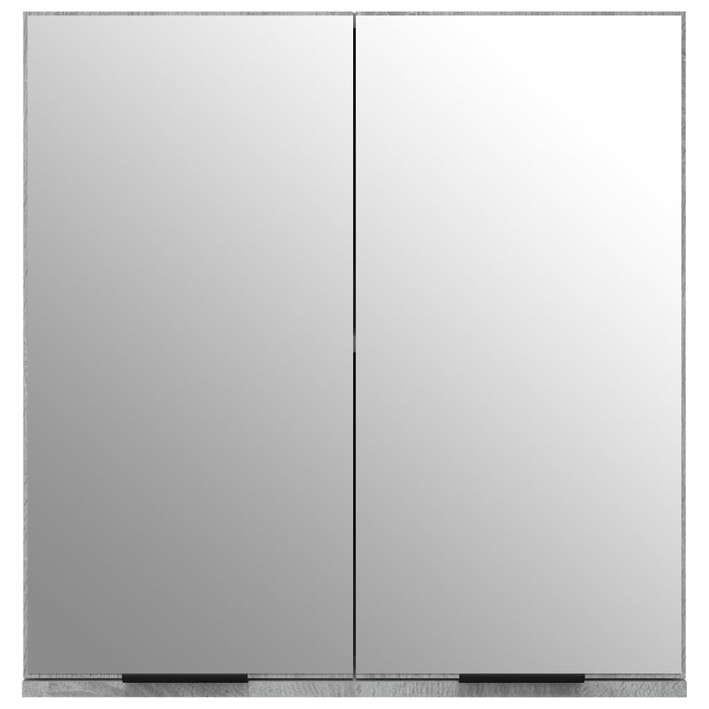 Bathroom Mirror Cabinet Grey Sonoma 64x20x67 cm