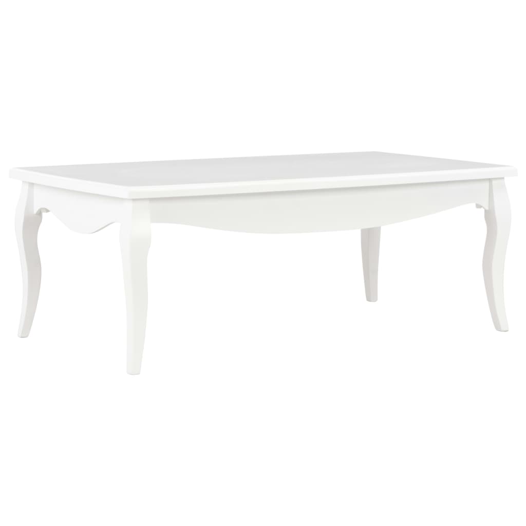 280000 Coffee Table White 110x60x40 cm Solid Pine Wood