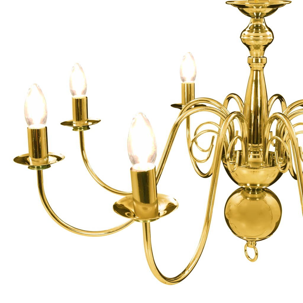 Chandelier Golden 8 x E14 Bulbs