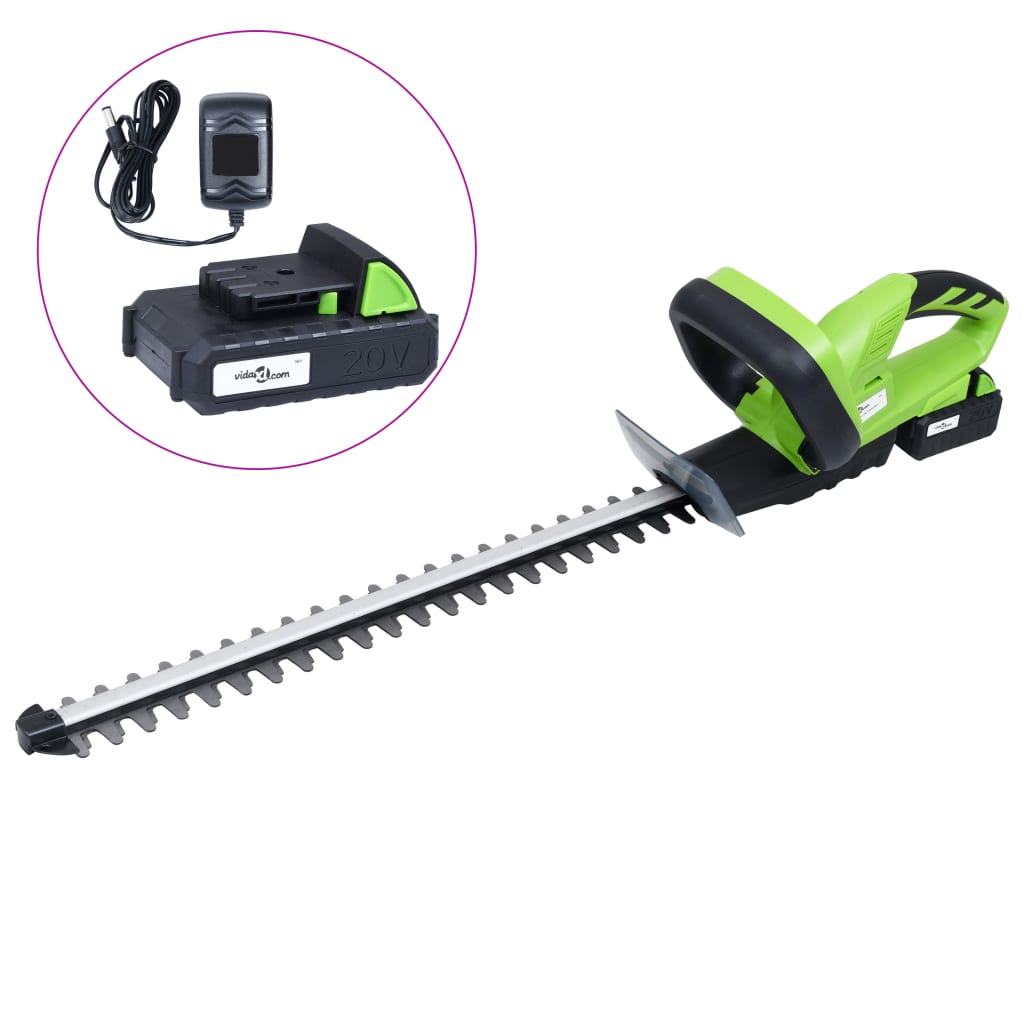 Cordless Hedge Trimmer with Battery Pack 20V 1500 mAh Li-ion