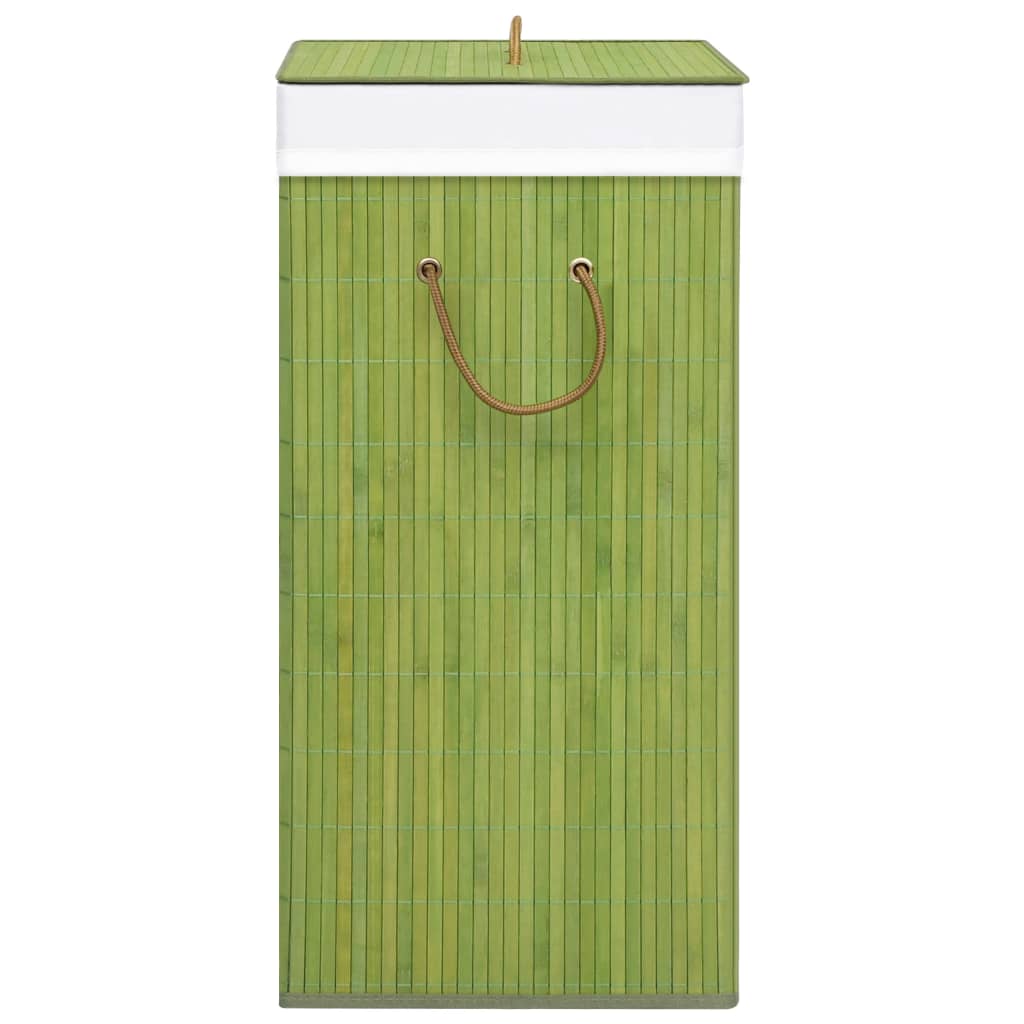 Bambus-Wäschekorb Grün