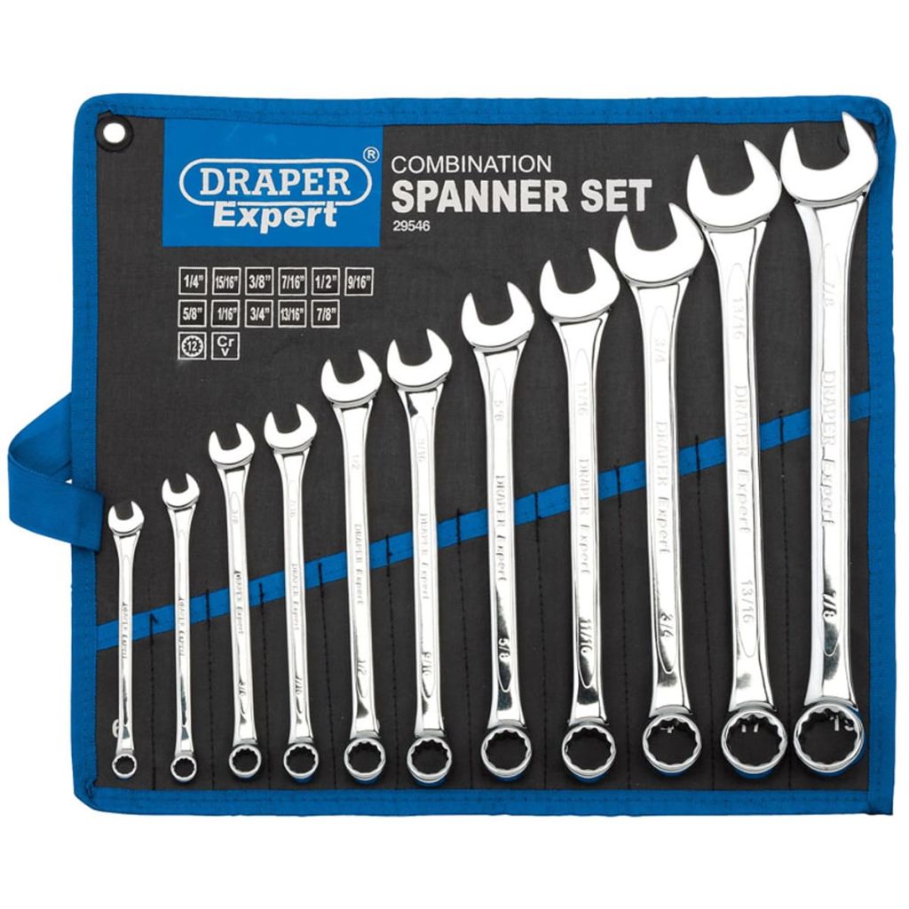 Draper Tools Expert 11 Piece Combination Spanner Set Silver 29546