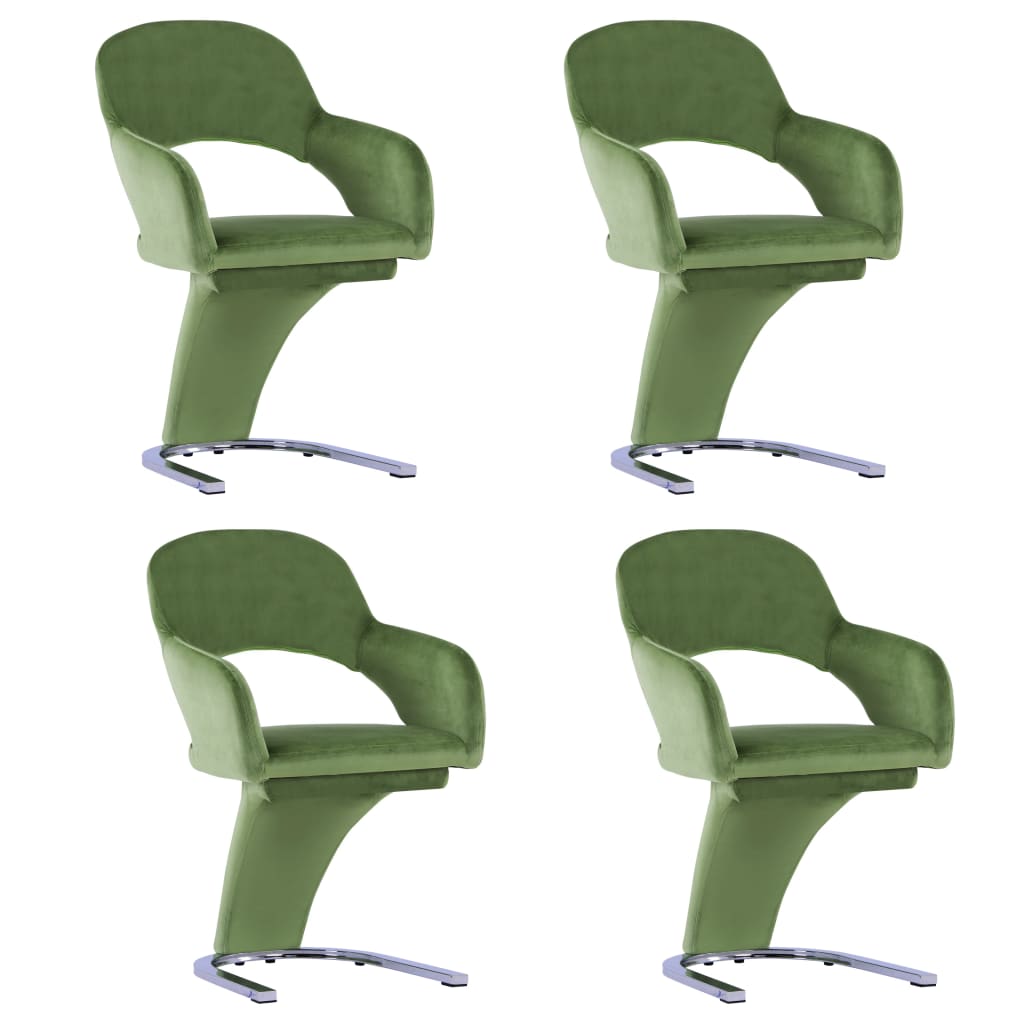 3056583 Dining Chairs 4 pcs Green Velvet (2x287776)