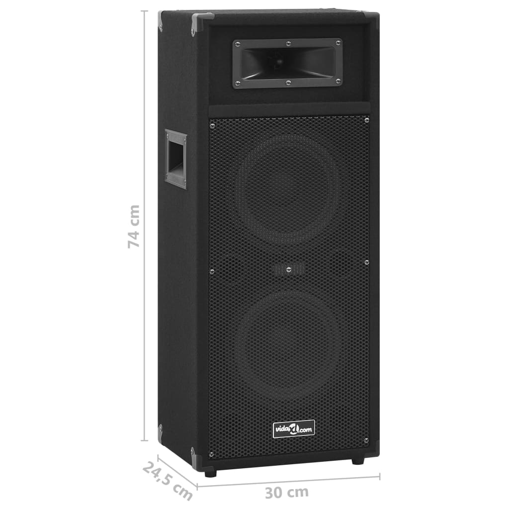 Professional Passive Hifi Stage Speakers 2 pcs 1000 W Black