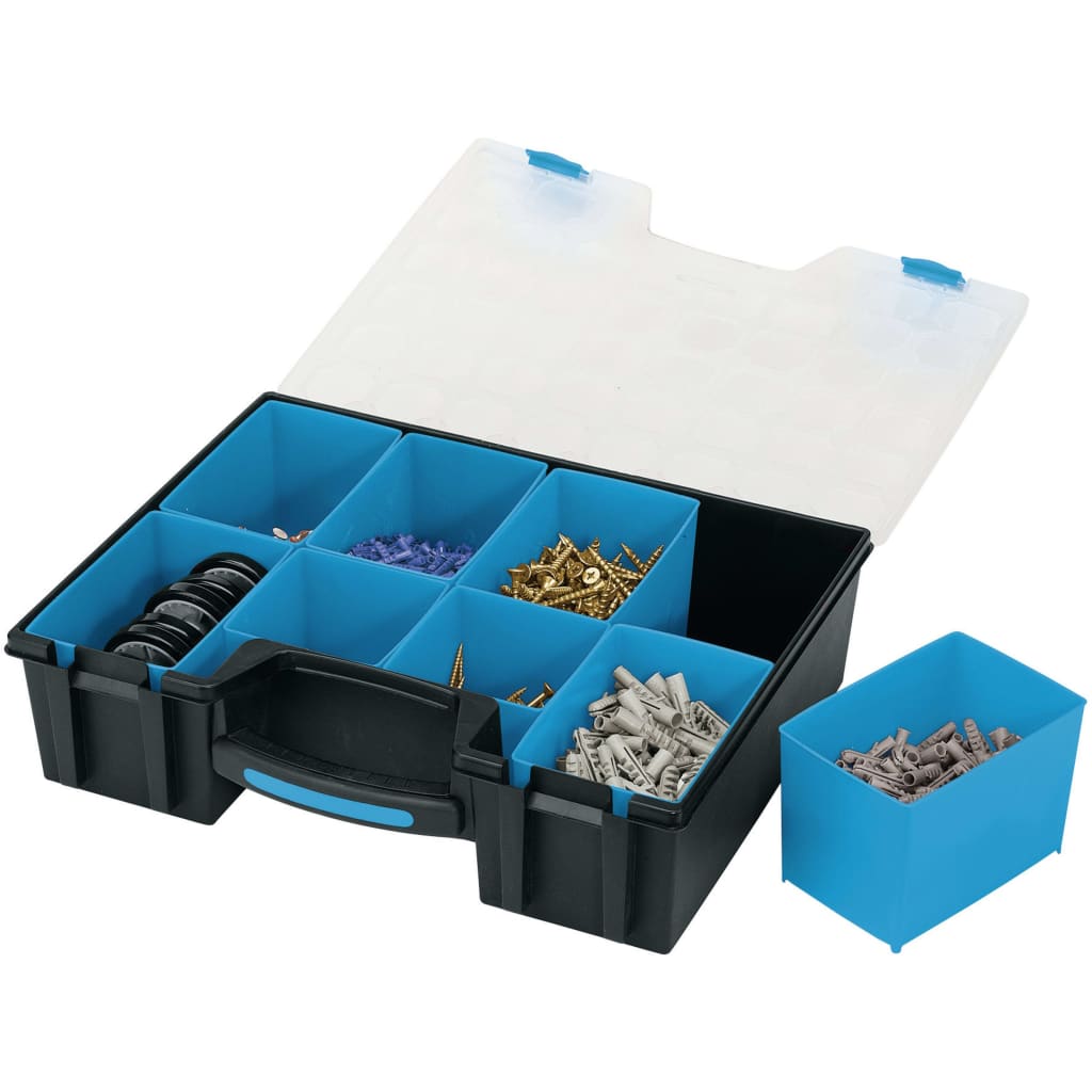 Draper Tools Compartment Organiser 8 Piece 41.5x33x11 cm Black