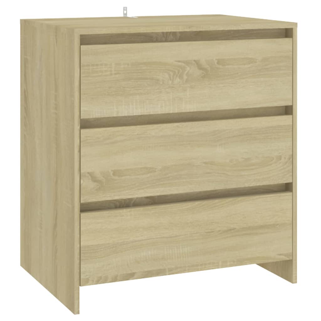 3 Piece Sideboard Sonoma Oak Engineered Wood