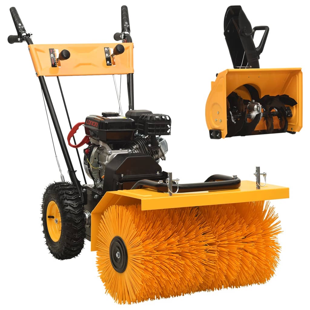 Petrol-powered 4-in-1 Snow Thrower and Sweeper Set 6.5HP