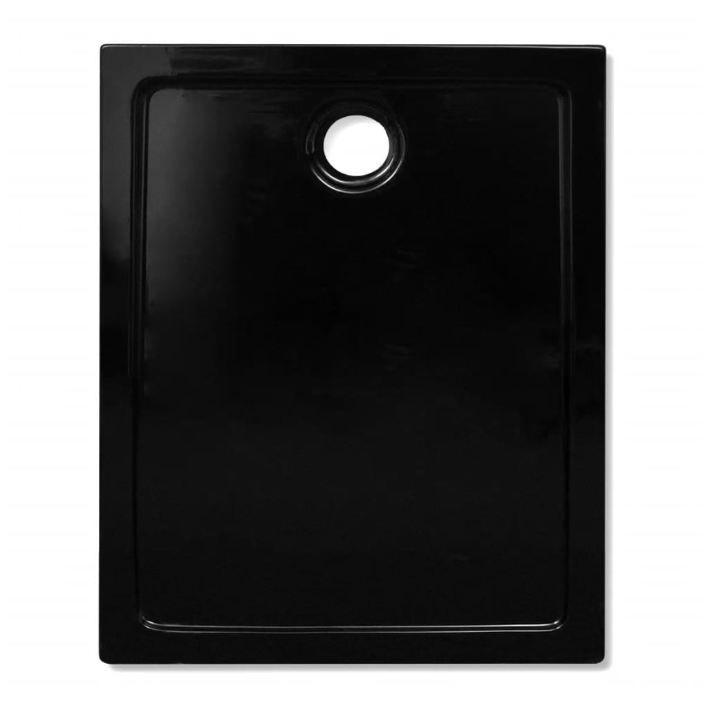 Rectangular ABS Shower Base Tray Black 70 x 90 cm