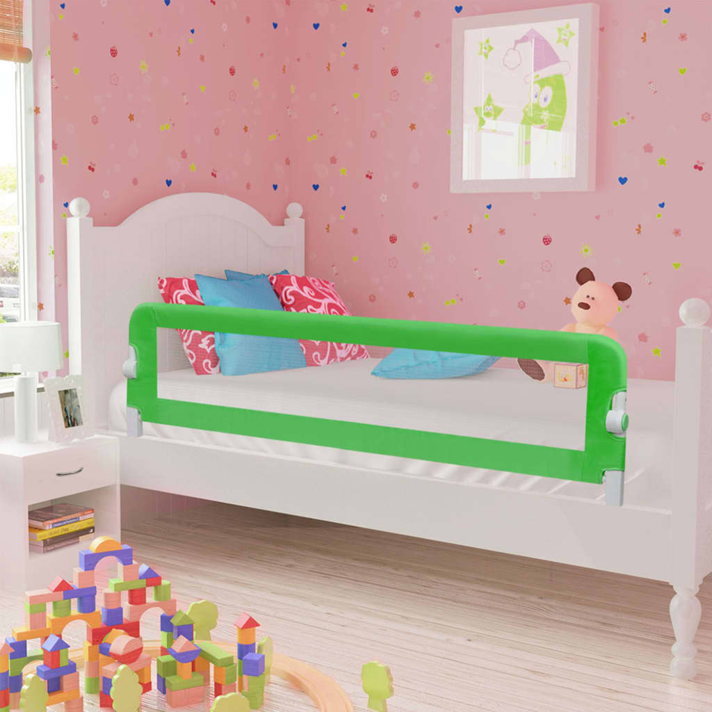 Toddler Safety Bed Rail Green 120x42 cm Polyester