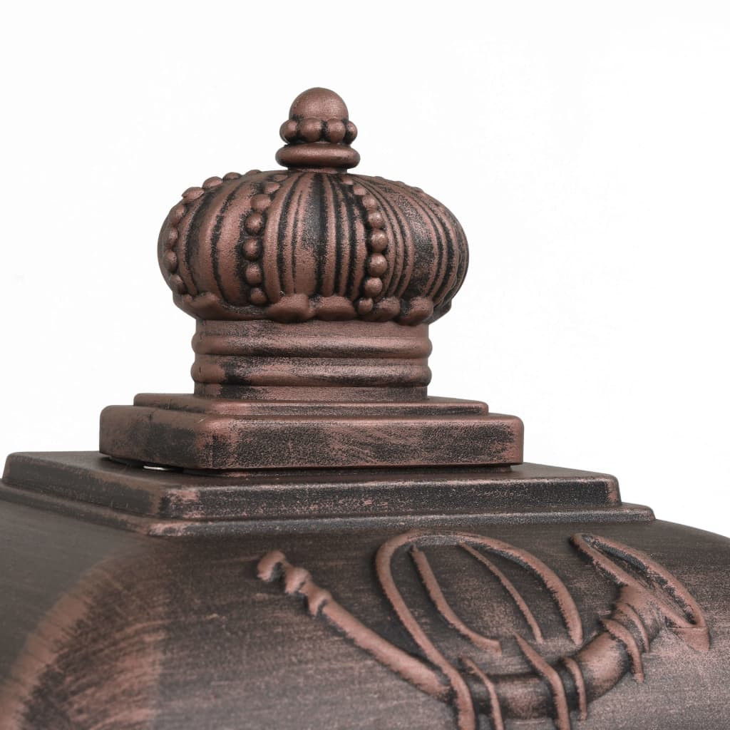 Säulenbriefkasten Aluminium Vintage-Stil Rostfrei Bronze