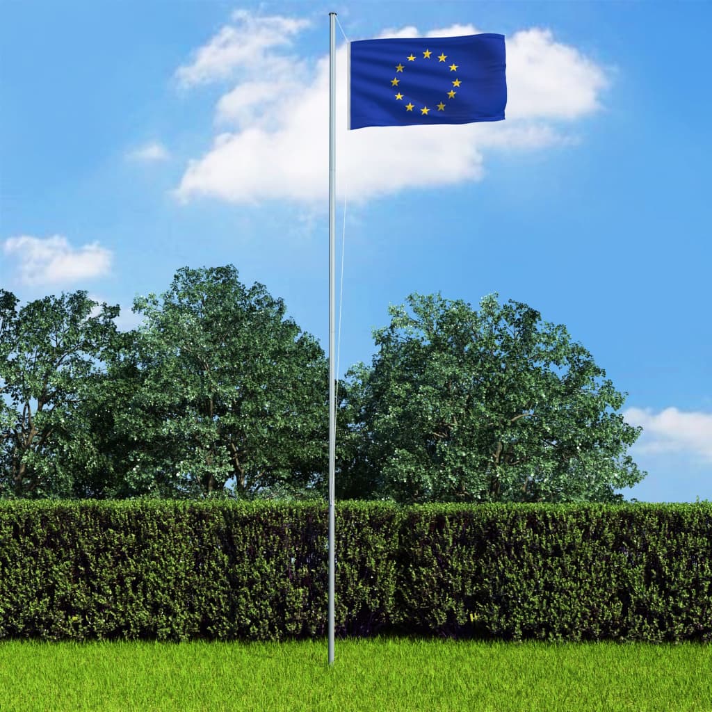 Europaflagge und Mast Aluminium 4 m 