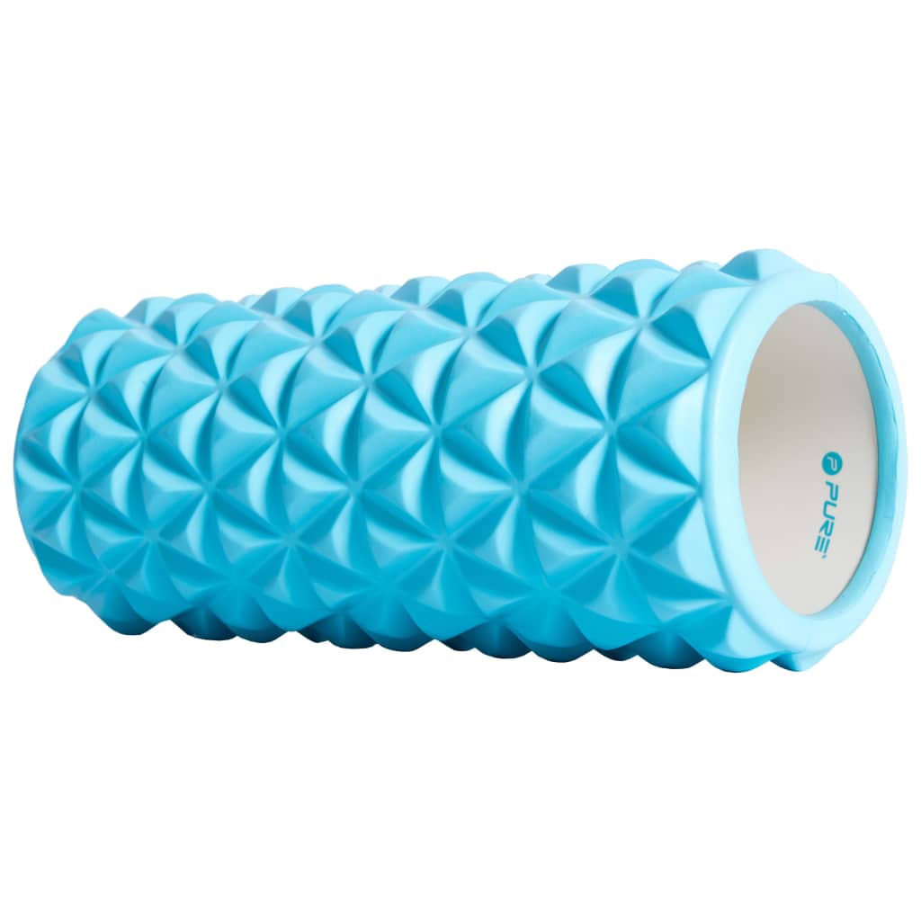 Pure2Improve Yoga-Roller 33×14 cm Blau und Weiss