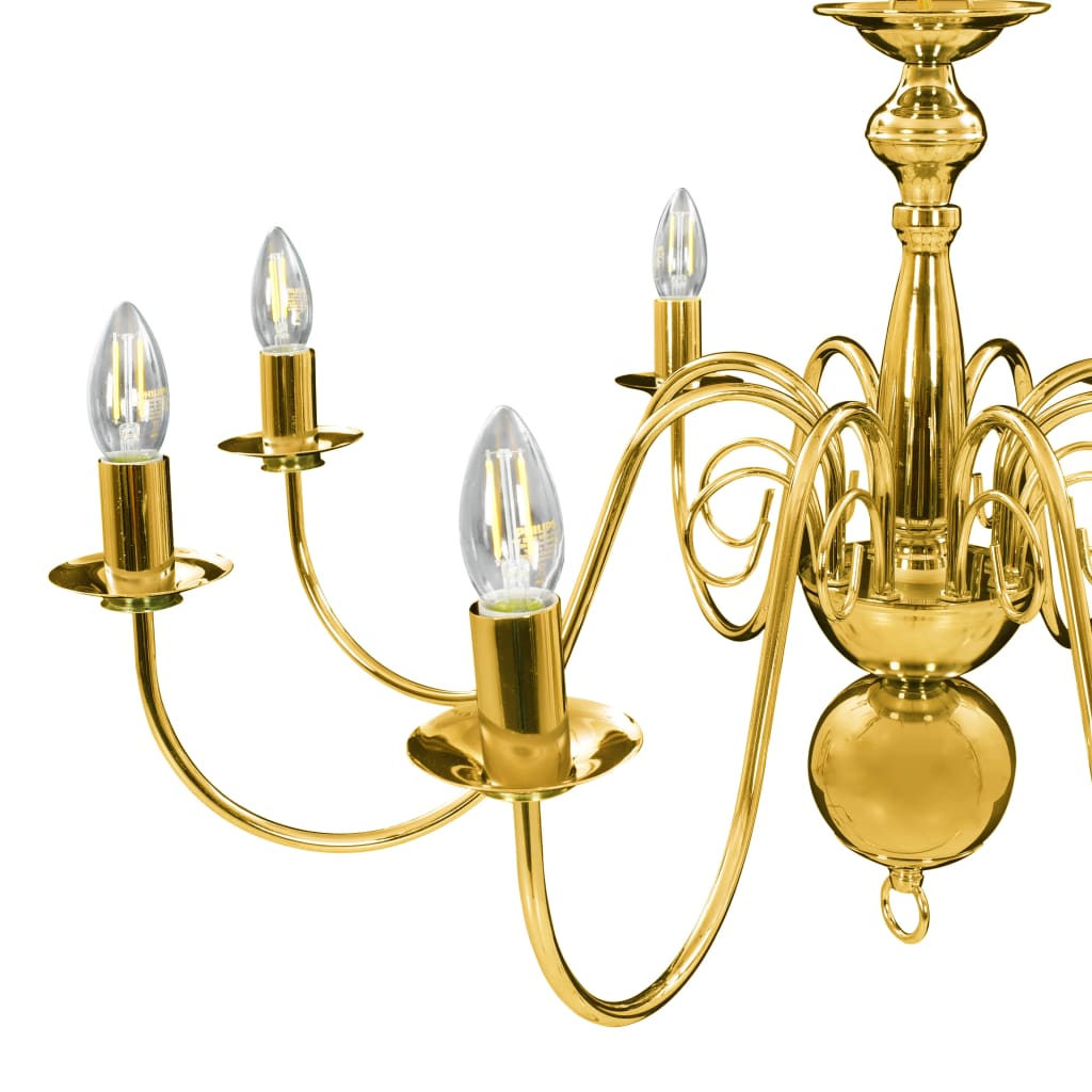 Chandelier Golden 8 x E14 Bulbs