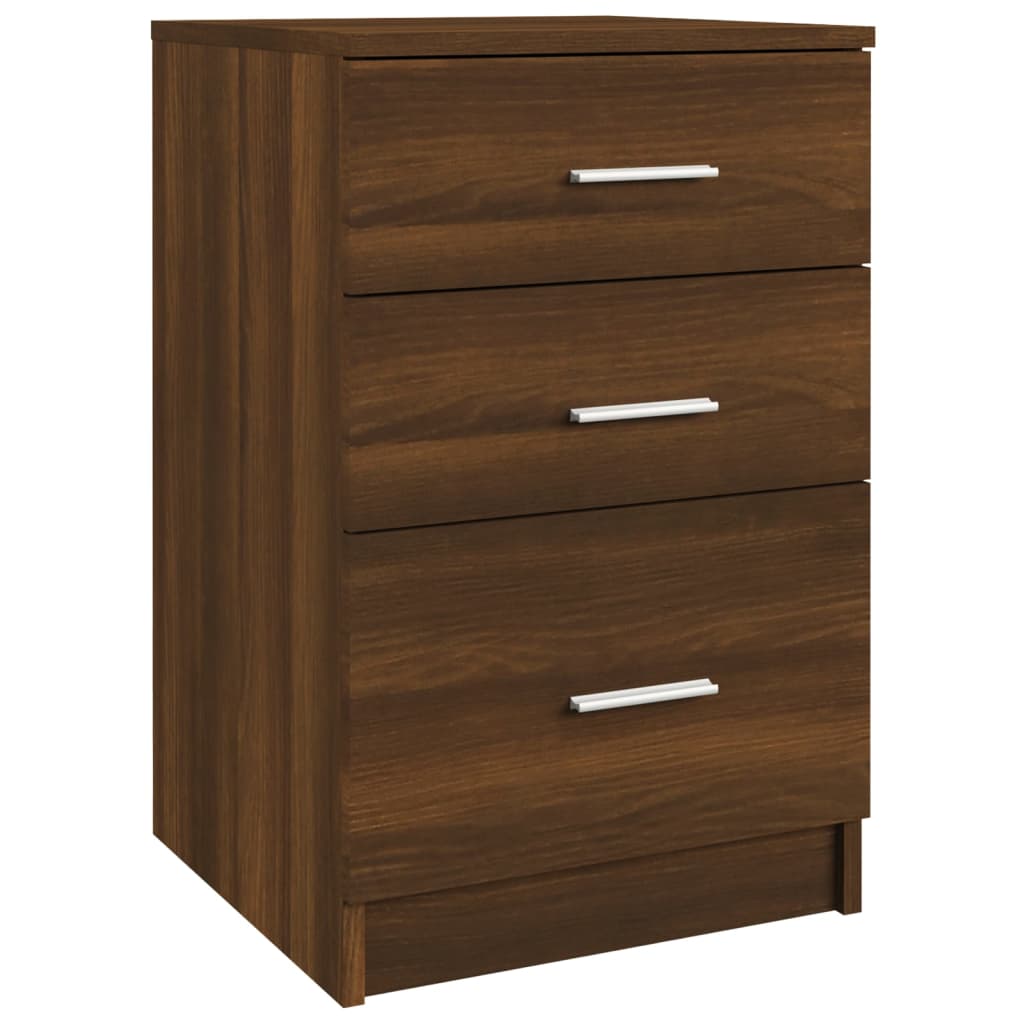 Bed Cabinet Brown Oak 40x40x63 cm Engineered Wood
