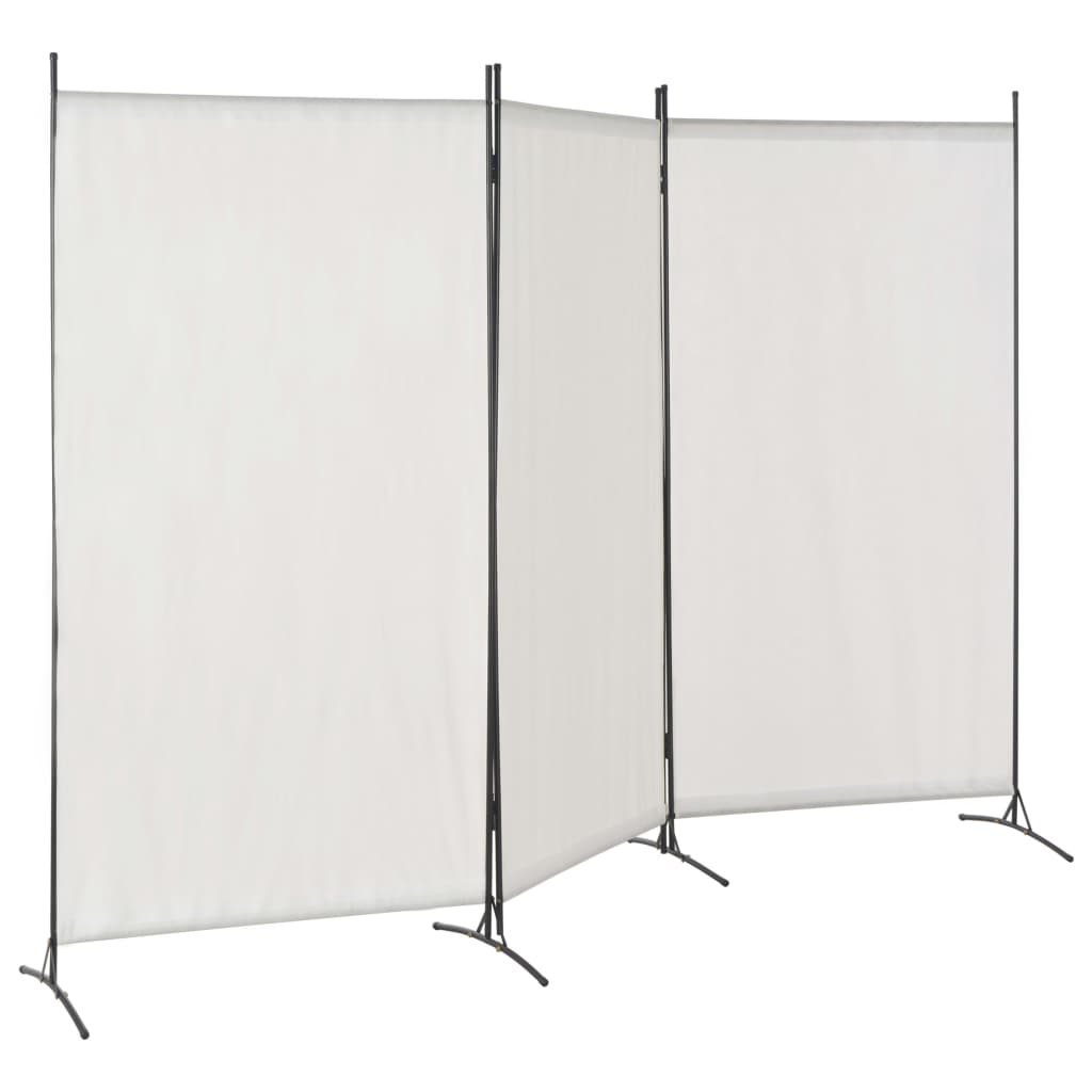 3-Panel Room Divider White 260x180 cm
