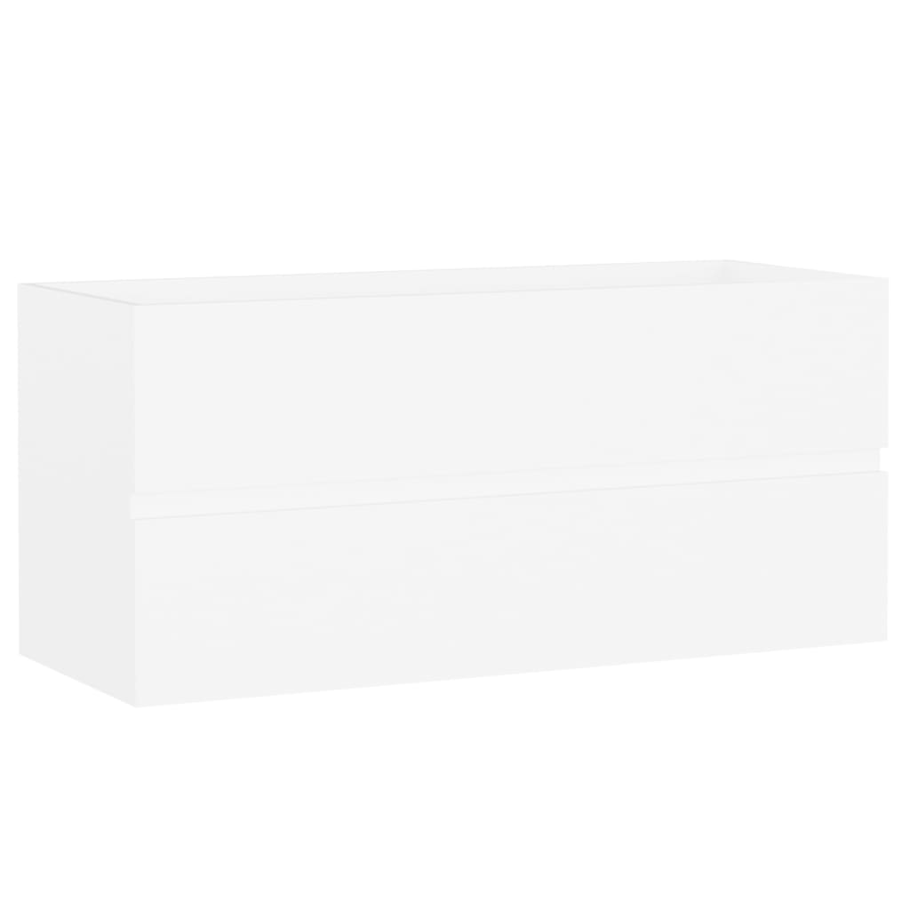 Armoire d'évier Blanc 100x38,5x45 cm Bois d'ingénierie