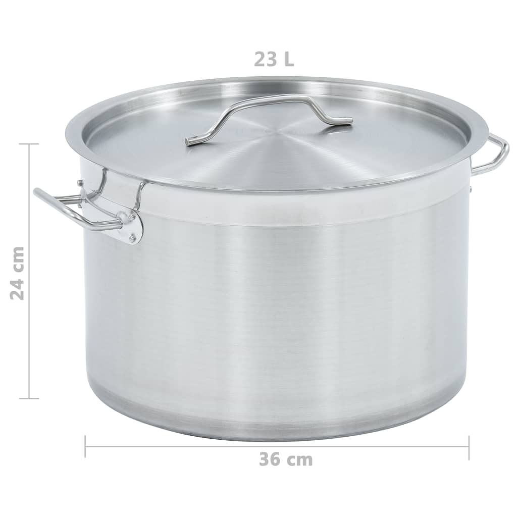 Stock Pot 24 L 36x24 cm Stainless Steel