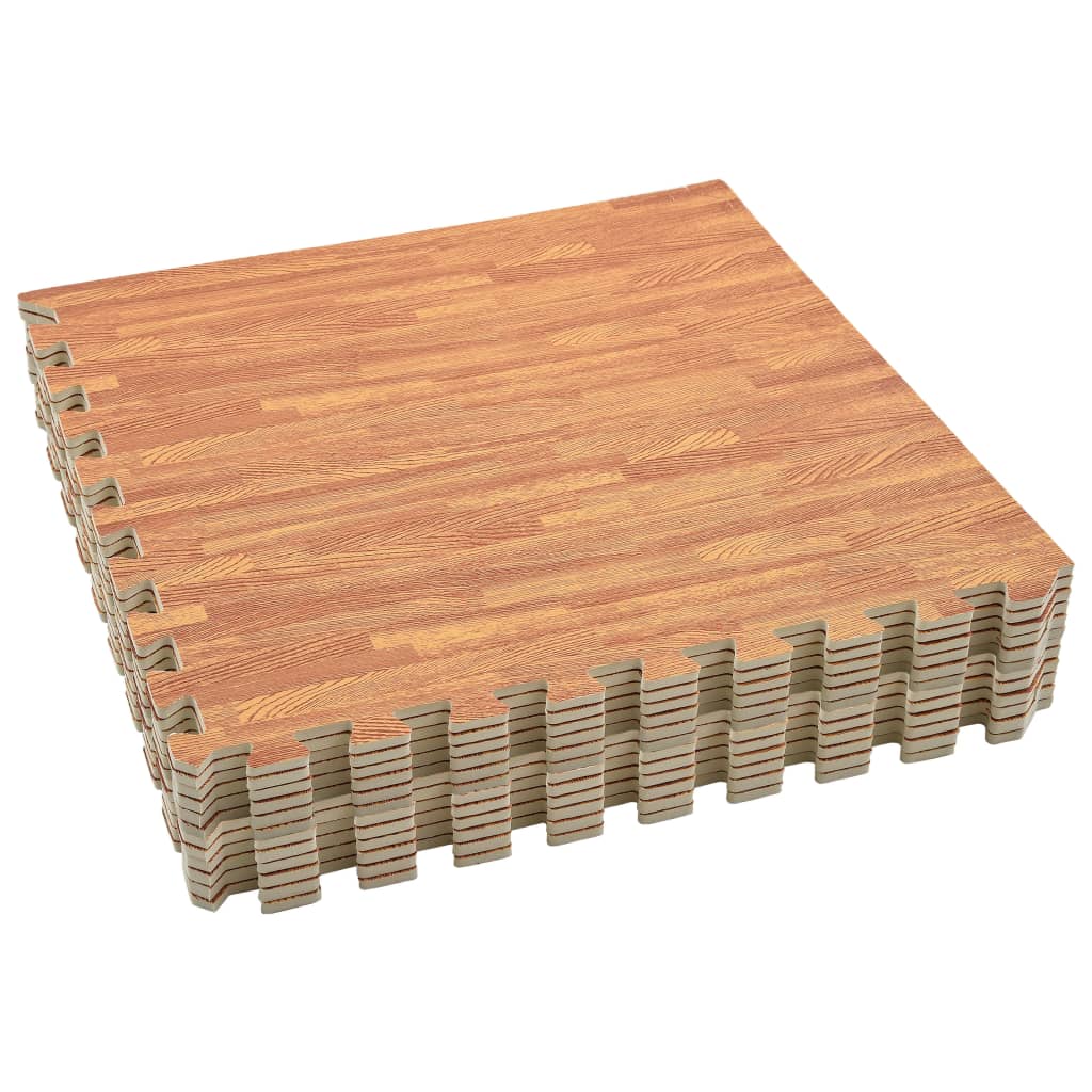 Floor Mats 12 pcs Wood Grain 4.32 ㎡ EVA Foam