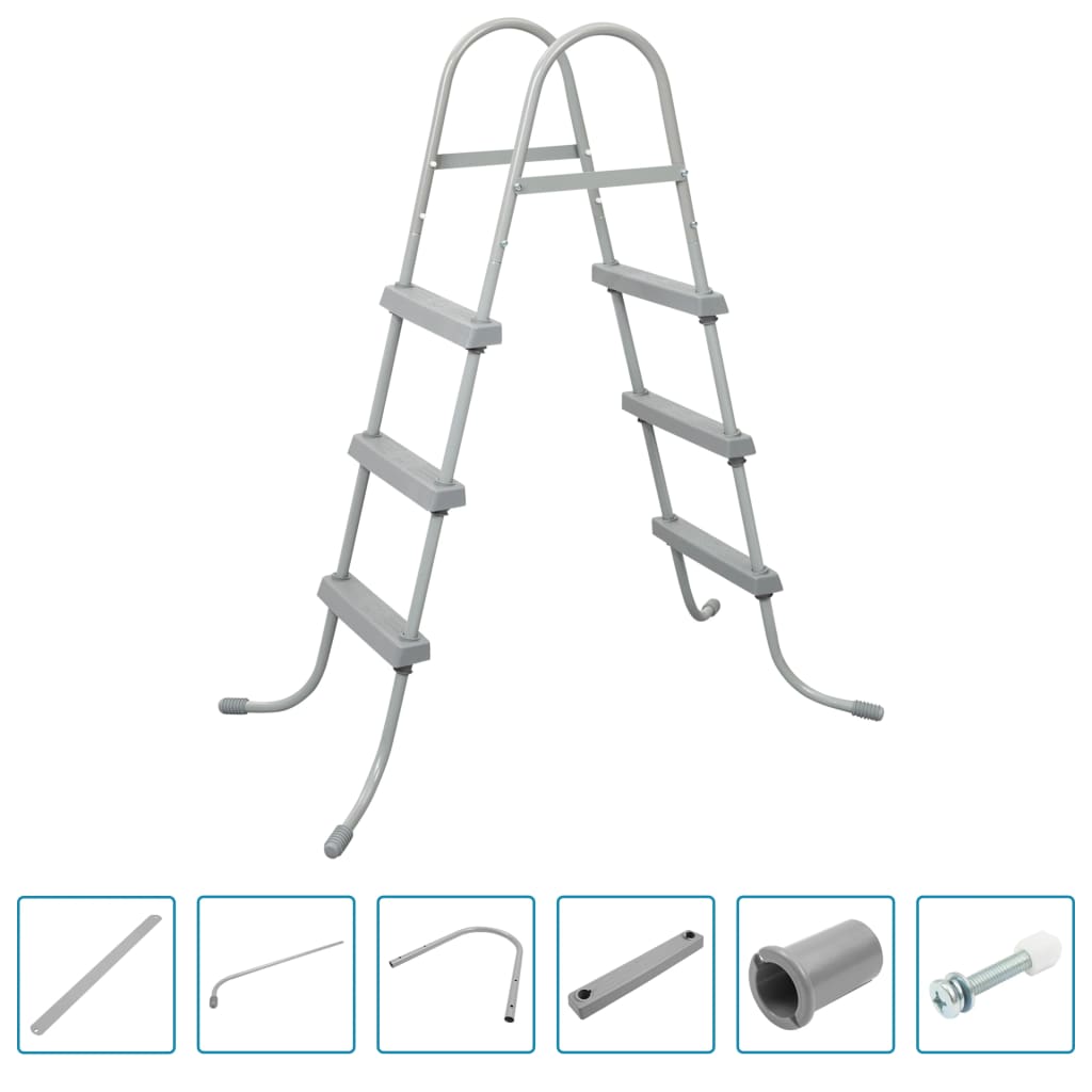 Bestway 3-Step Pool Safety Ladder Flowclear 107 cm 58330