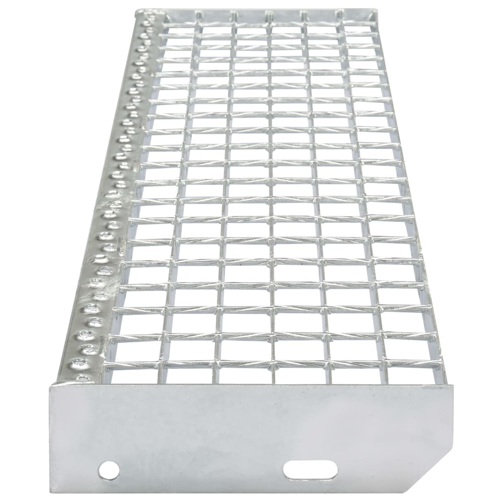 Stair Treads 4 pcs Forge-welded Galvanised Steel 900x240 mm