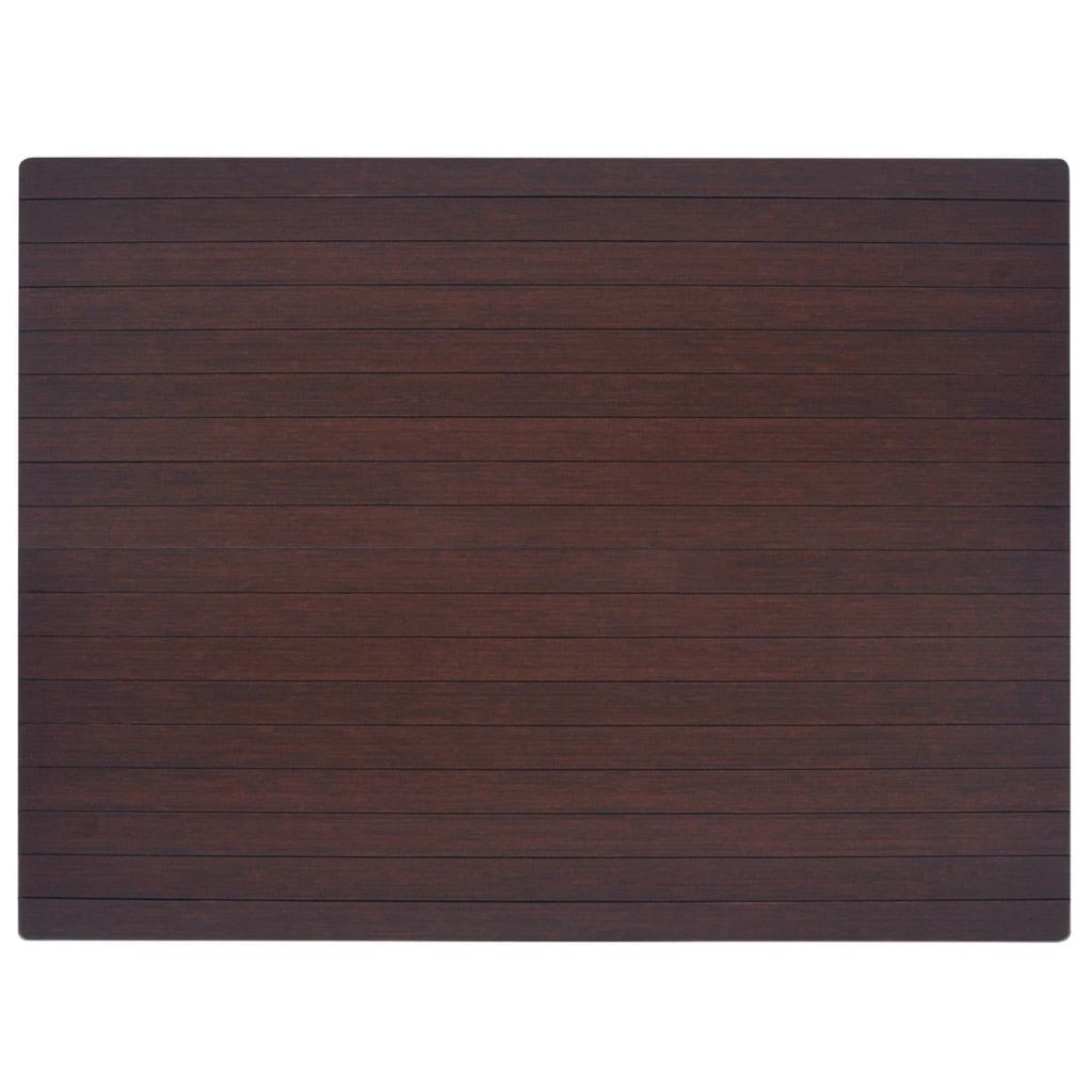 Tapis de chaise / plancher Bambou Marron 110 x 130 cm