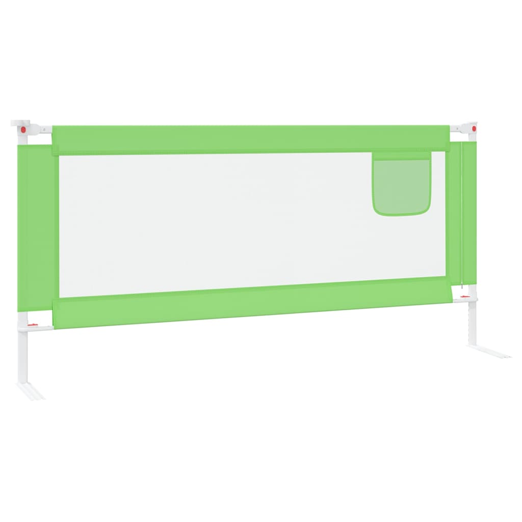 Toddler Safety Bed Rail Green 200x25 cm Fabric