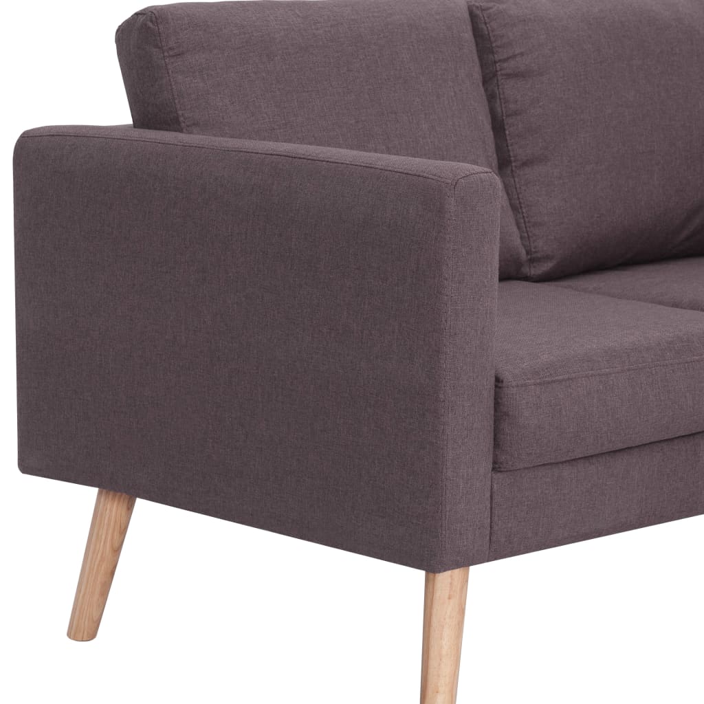 2-Seater Sofa Fabric Taupe