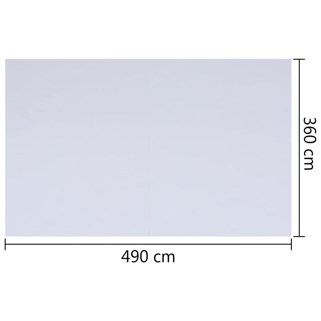 Bâche de sol de piscine Blanc 490x360 cm Géotextile 