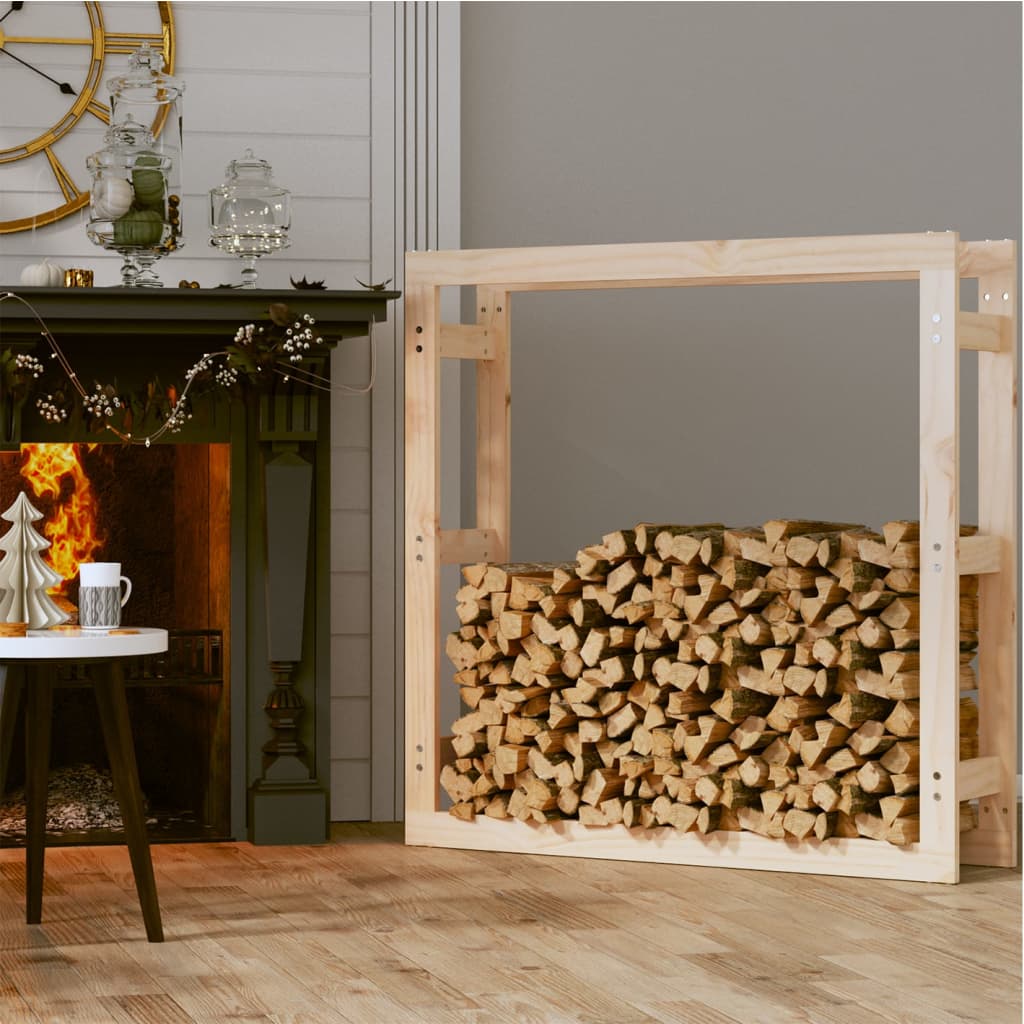 Firewood Rack 100x25x100 cm Solid Wood Pine