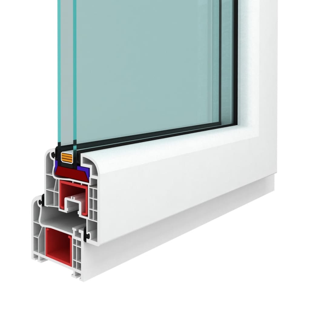 Fenêtre oscillo-battante PVC Double vitrage poignée à droite 800x600mm