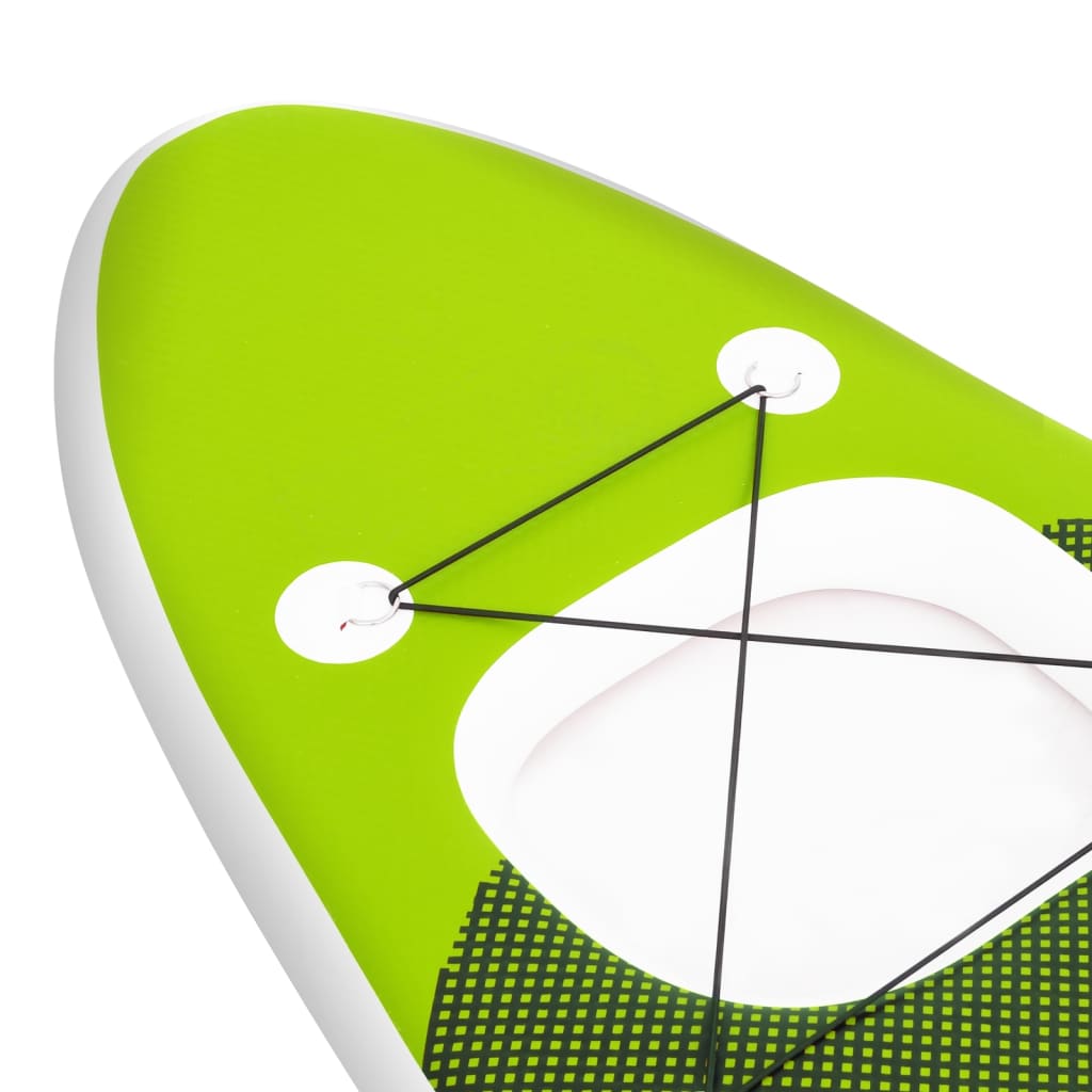 Inflatable Stand Up Paddle Board Set Green 330x76x10 cm
